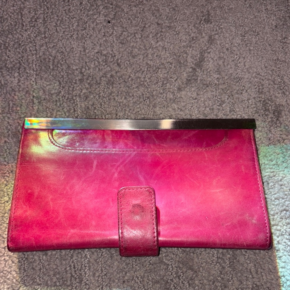 Pink HOBO MAXINE WALLET with Silver Accent